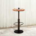 Industrial High Pub Table 42" Vintage Bar Dinner Table for Home Kitchen Farmhouse Round Coffee Table Rustic Cocktail Table for Parties (Copper)