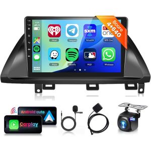 8Core 4G+64G Carplay Radio for Honda Odyssey 2005-2010 Car Stereo with 10.1'' 1280x720 IPS Touchscreen Wireless Carplay Android Auto, DSP/46EQ,Bluetooth 5.0 FM/RDS GPS WiFi MirrorLink SWC Backup Camera
