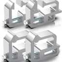 Truck Topper Camper Clamps - 4 Pack Sliver Truck Clamps and Mounting Canopy Clamps for Dodge Dakota Ram 1500 2500 3500, F150 F250 (4, Silvery)