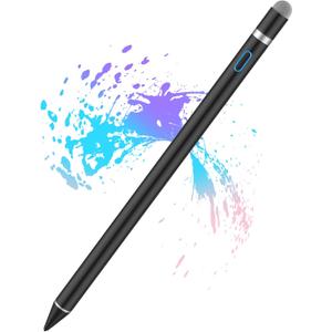 Stylus Digital Pen for Touch Screens, Active Pencil Fine Point Compatible with iPhone iPad and Other Tablets for Drawing and Handwriting (Black)