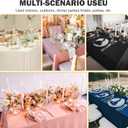 6 Pack 70x120-Inch Rect White Tablecloths-Reusable Polyester Table Covers  Protect from Spills (Not Waterproof)  for Weddings, Banquets, Parties  Ships Folded, Wrinkles Likely, Steam Before Use