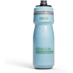CamelBak Podium Chill Insulated Bike Squeeze Water Bottle, Cold Retention for Cycling, 21oz, Crystal Blue