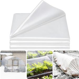 Legigo 10 X 30 Ft Clear Plastic Plant Covers Freeze Protection- 6 Mil Winter Greenhouse Plastic Sheeting for Frost Water Sun Wind Resistant, Plant Vegetable Blanket Covers for Cold Weather Garden Farm