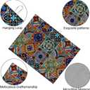 Talavera Mexican Tiles Dish Drying Mat For Kitchen Counter, Super Absorbent Microfiber Dish Drying Pad, Kitchen Gadgets For Easy Clean Multi-Use Large 18"x24"