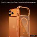 for iPhone 17 Pro Max Case, Compatible with MagSafe, Magnetic Slim Cover, Anti-Yellowing & Shockproof, Full Camera Protection, Includes Screen & Lens Protectors, Clear Orange Protective Case