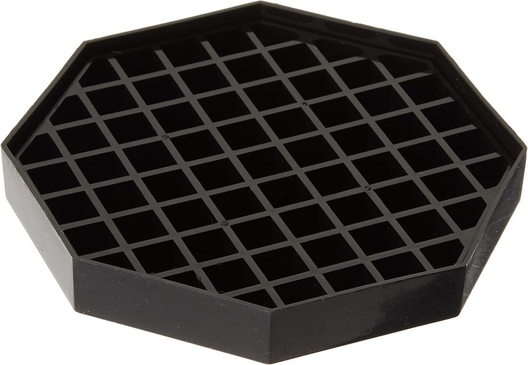Winco DT-60 4 Count Drip Trays, 6 by 6-Inch, Value Pack, Black, Medium