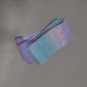 100 Pack Mylar Bags 3 x 4.7 Inch Resealable Smell Proof Bags with Clear Window Foil Pouch Bags Matte Gradient Color (Purple Blue)