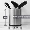Kitchen Utensil Holder for Countertop 360 Rotating Utensil Caddy Extra Large Utensil Crock Cooking Utensil Holder for Kitchen Counter