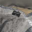 OVERWORETY Plus Size Tops for Women 3/4 Sleeve Henley V Neck Button Tunics Casual Loose Swing Shirts for Leggings (1X, Gey Paisley)