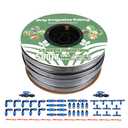500FT 5/8 Inch 16 Mil Drip Tape Irrigation Kit, 6" Spacing Roll 16 Mil Drip Tape Irrigation, Durable Reinforced PE Material Anti-Bird Pecking Silver Anti-Burning Seedlings Drip Irrigation System