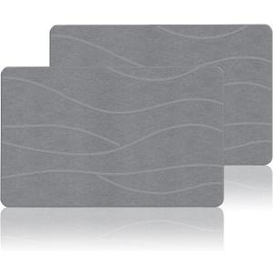 2 Pack Extra Large Stone Bath Mat, 32''x20'' Stone Shower Mat, 31.5" x 19.7"