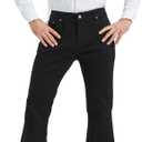 Men's Relaxed Vintage 60s 70s Bell Bottom Stretch Fit Classic Comfort Flared Flares Retro Leg Disco Denim Jeans Pants (Medium, Black)