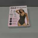 5-in-1 Bikini Trimmer for Women: IPX7 Waterproof Electric Razor Shaver for Silk Skin, Easy Cleaning, 5 Head, Rechargeable Body Hair Removal, LED Display, Ceramic Blade, Gifts for Her