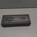 Modern Design Wood Pepper Grinder, 8 Inch Wooden Pepper Mill, Adjustable Coarseness Manual Peppermill, Innovative Starry Black Refillable Peppercorn Crusher with Steel Rotor, Gift, Personal, AE1