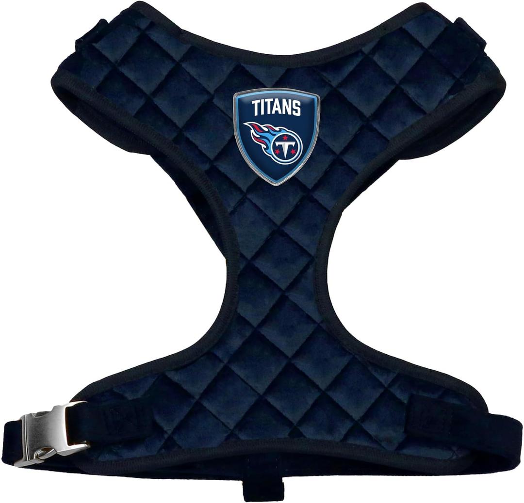 Littlearth NFL Unisex-Adult NFL Velvet Pet Harness (Small, Team Color)