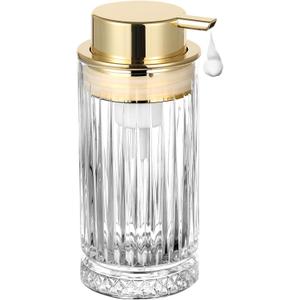 Glass Foam Soap Dispenser, Refillable Foaming Dispenser with Gold Pump, Foam Hand Soap Dispenser for Bathroom Kitchen, Home Decor Foam Type/Clear