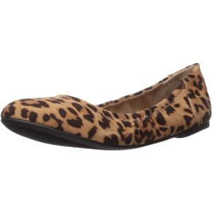 Amazon Essentials Women's Belice Slip On Ballet Flat (9, Light Brown Leopard)