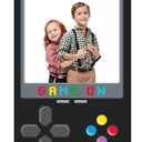 Large Game on Photo Prop Video Game Birthday Party Decorations Gaming Theme Backdrop Banner Handheld Gaming Console Photo Booth Frame Background for Boys Birthday Gamer Favor Supplies 73x44inch Black