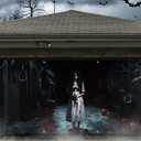 6 x 13 ft Halloween Garage Door Banner Decoration Magnetic Ghost Girl Garage Door Covers Large Scary Backdrop Decorations for Halloween Indoor/outdoor Party Decor