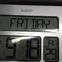 513-1419B Atomic Digital Wall Clock with Calendar and Indoor Temperature