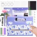 Portable Automatic A4 Die Cutting Machine,Electric 9 inch Embossing Machine kit for CardMaking, Crepe Paper Flower Making110v with US Plug
