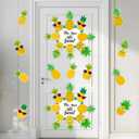 Honoson 50 Pcs Pineapple Classroom Door Decor Bulletin Board Set Summer Door Decor Back to School Pineapple Cutout for School Educational Activities