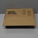 2 Pack Wooden Wall Vase Set, Boho Hanging Planter for Indoor Plants & Flowers, Wood Wall-Mounted Planters for Living Room, Modern Farmhouse Entryway or Bathroom, Rustic Art for Home (Black)