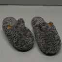 EverFoams Women's Fuzzy Slip-on Slippers Warm Cozy Soft Lightweight Memory Foam Indoor House Shoes (7-8, Oxford Gray)