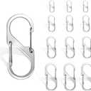 40PCS Zipper Clips Anti Theft - Double Opening Small Carabiner Clip, Ideal for Holding Closed for Backpacks/Keychains/Luggage, Zipper Pull Replacement (Silver)