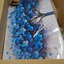 SSNEEKNDG Blue Tree of Life Wall Art for Bedroom White Flower Tree Large Artwork for Living Room Office Kitchen Modern Aesthetic Pictures Canvas Prints 20"x40"