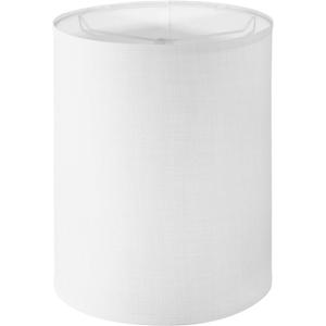 Tall Lamp Shade, 10" Top X 10" Bottom X 13" High Large Drum Lampshade for Table Lamps Floor Lamp, White Line Fabric Lamp Shade, Easy Assembly Replacement Lampshades