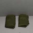 MIULEE 2 Panels Solid Color Sheer Window Curtains Elegant Window Voile Panels/Drapes/Treatment for Bedroom Living Room (54X45 Inches Olive Green)