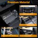 Hidden Under Screen Center Console Storage Organizer Compatible with 20242025 Tesla Model 3 Highland & 20252026 Model Y Juniper, Magnetic Installation, Anti-Slip (Black)