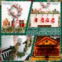 12 Pack Christmas Garland Hanger for Mantle Christmas Garland Hooks Wreath Ties Fireplace Stocking Holder Reusable Silicone Adhesive Straps for Fireplace Staircase Front Door (Dark Green)