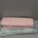 Sumbababy Toddler Bed Tent Canopy: Lights & Flags Indoor Floor Kids Play Tent Playhouse - Portable & Foldable Twin Bunk Bed Curtains - Twin Bed Tent for Girls Gifts (Pink)