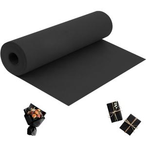30x 1200Black Kraft Wrapping Paper Roll for Bulletin Board Poster Gift Wrapping, Craft Construction Paper for Easel Drawing Painting Art Supplies Packing Table Covering Bouquet Flower Christmas