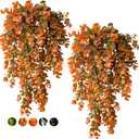 Lakiyfye Artificial Boston Fern Artificial Hanging Ferns Artificial Wall Plants Hanging Fern Plants Uv Resistant Ivy Plants for Patio Wall Garden Wedding Indoor Outdoor Decor (Green Fall)