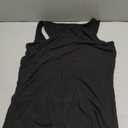VICHYIE Womens Summer Tank Tops Square Neck Sleeveless Low Cut Sexy Shirts Ribbed Tanks Slim Fitted Casual Basic Tee Shirt (Black, L)