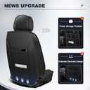 for Ford F150 Seat Covers Full Set 2009-2024 2025 2026 & F250 F350 F450 2017-2026 XL XLT Lariat Platinum and More Trims Breathable Ice Silk Leather & Waterproof Seat Protector(Black)