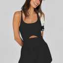 Caracilia Women's Workout Athletic Romper Summer Sets Short Jumpsuits Onesie Running Outfits Exercise Gym 2026 Trendy Clothes (Black, M)