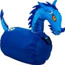 Waddle Hip Hoppers Large Bouncy Hopper Inflatable Hopping Animal Bouncer, Supports Up to 250 Pounds, Ages 5 and Up (Blue Dragon)