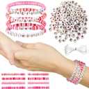Solsew Mom Bracelet Set Gift for Mother's Day Heishi Bracelet Craft Mama Polymer Clay Beaded Stretch DIY Jewelry Kit with 2560 Pcs Clay Beads 480 Pcs Letter Beads for Women Mother Summer Beach