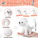 Patelai 48 Pcs Mini Puppy Dog Bulk Adopt a Puppy Party Favors Assorted Soft Small Dog with Birthday Hats Kraft Paper Boxes for Animal Theme Birthday Party Gift Decor