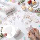 96 Pcs Spring Wildflower Cupcake Toppers and Wrappers Pink Floral Cupcake Picks and Liners for Birthday, Wedding, Bridal Shower, Baby Shower, Garden Spring Party Decorations