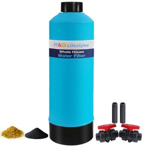 H&G Lifestyles Whole House Water Filter System, NSF Certified KDF Water Filtration System for Well Water & City Water,Silver-Enhanced, Remove Chlorine Heavy Metal Odor, Improve Water Taste, 700,000Gl