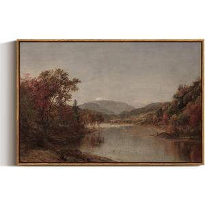 ARPEOTCY Vintage Framed Canvas Wall Art, 20x30 inch, Fall Large Landscape Wall Decor for Living Room, Rustic Painting for Bedroom, Framed Art Prints, for Office