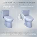 TOTO® WASHLET®+ S7A Electronic Bidet Toilet Seat, EWATER+® Bowl and Wand Cleaning, Auto Open and Close Classic Lid, Elongated, Cotton White - SW4734AT40#01