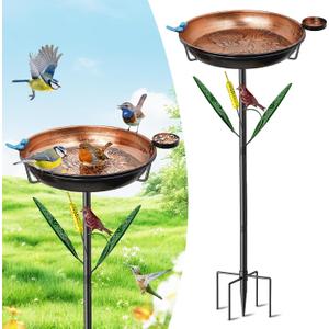 Bird Baths for Outdoors, Garden Birdbath for Patio Yard Lawn Antique Bronze