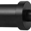 Ivilon Curtain Rods for Windows - Spaced End Cap, 1 inch Diameter, Telescoping Adjustable Curtain Rod, 72 to 144 Inches. Color Black