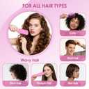 2 x Curl Defining Brush  Curly Hair Brush for Wet or Dry Use  Detangles Knots, Reduces Frizz  Styling Tool for All Hair Types, Unisex (Watercolor pink)